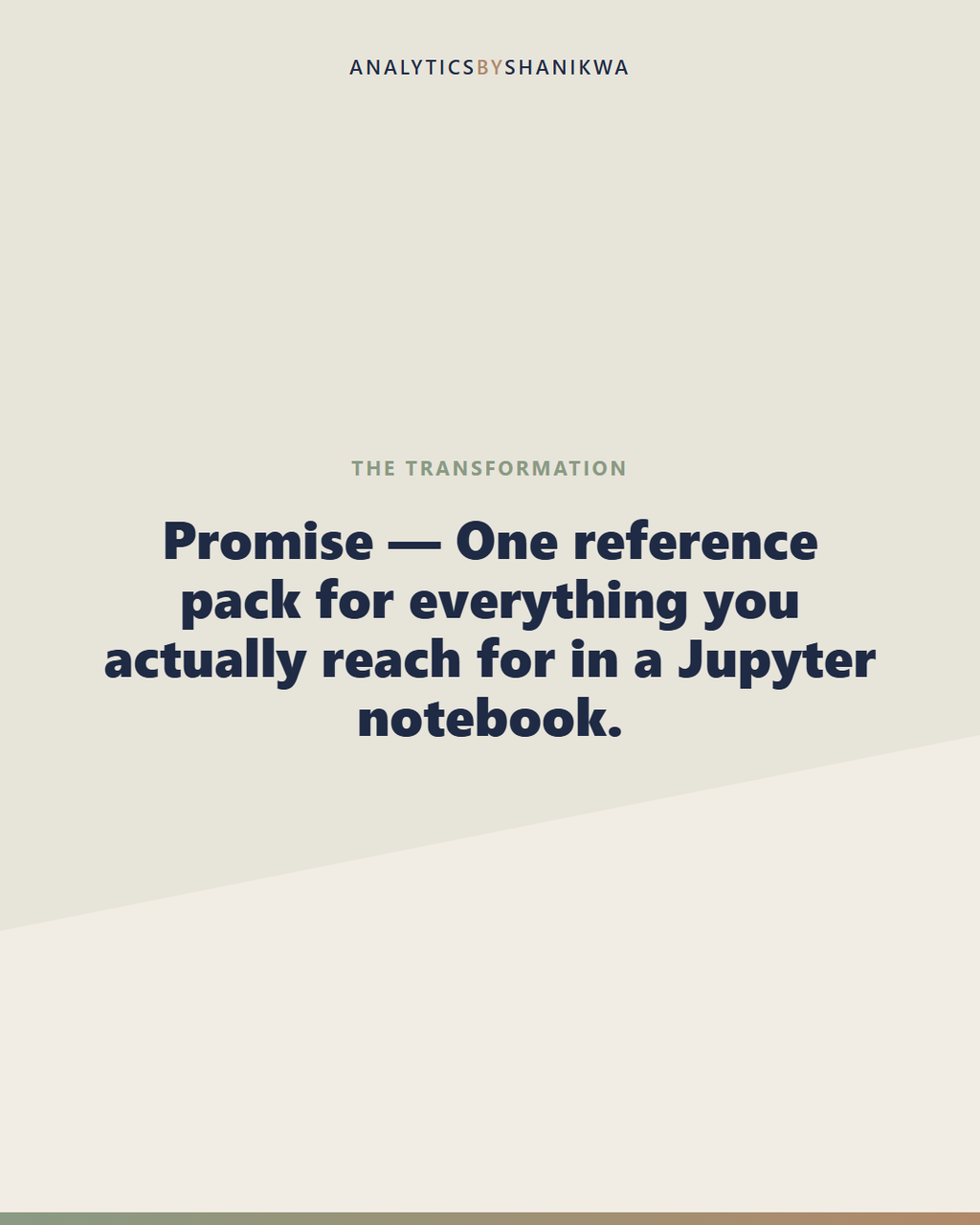 Python for Data Analysts Reference Pack — what it does for you