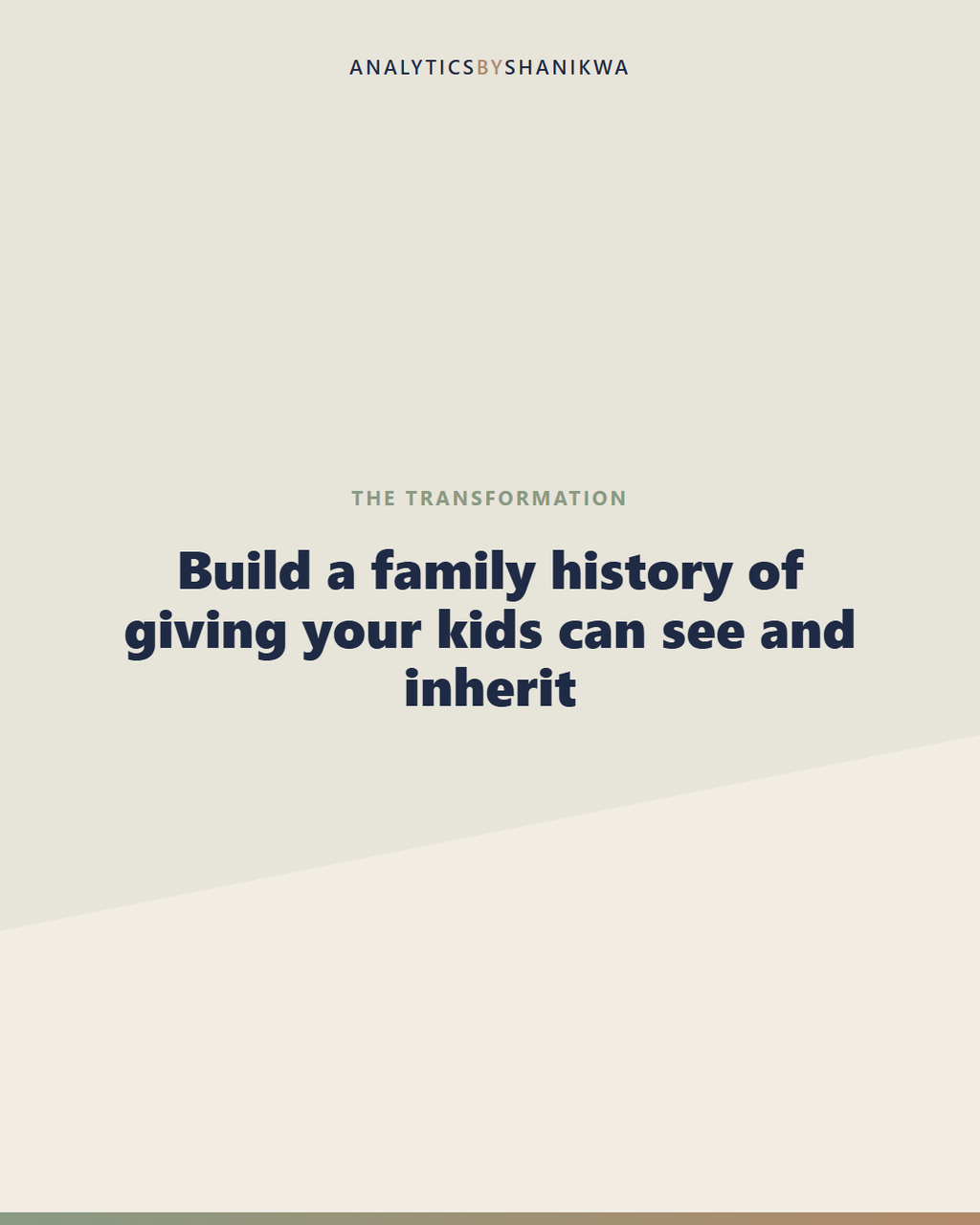 Generosity Goals & Giving Legacy Planner — what it does for you