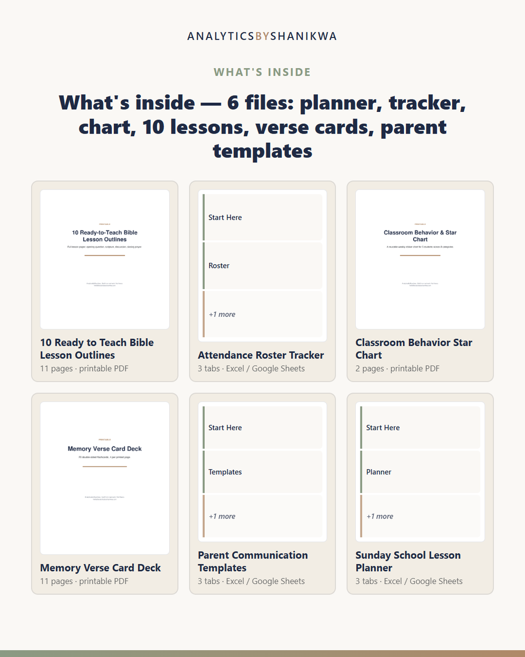 Sunday School Teacher's Toolkit — the files you download