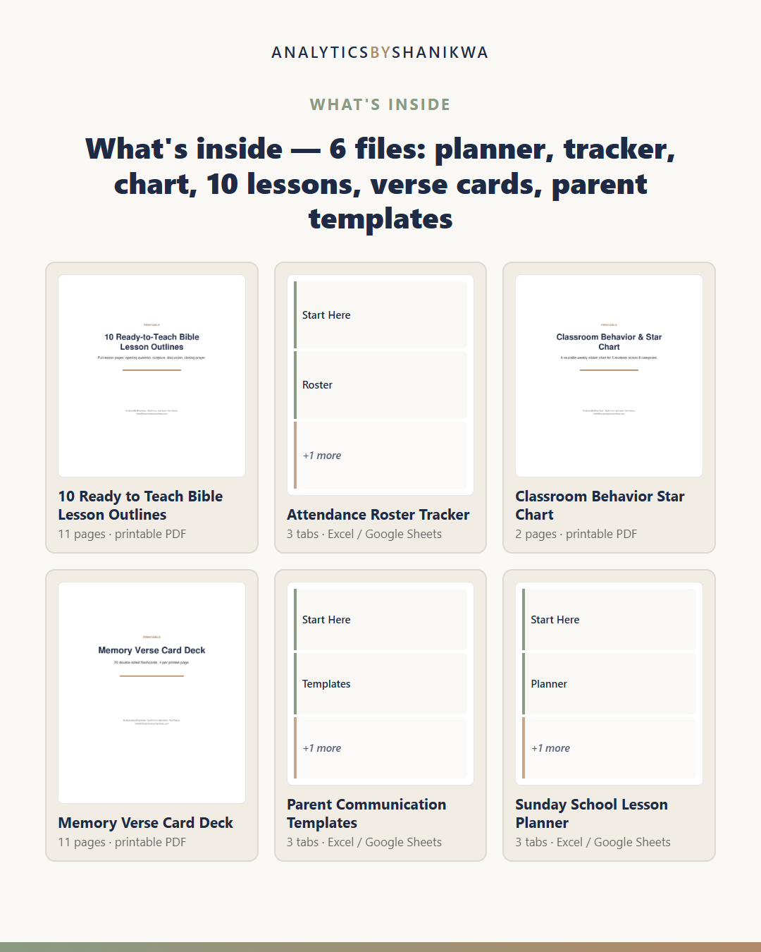 Sunday School Teacher's Toolkit — the files you download
