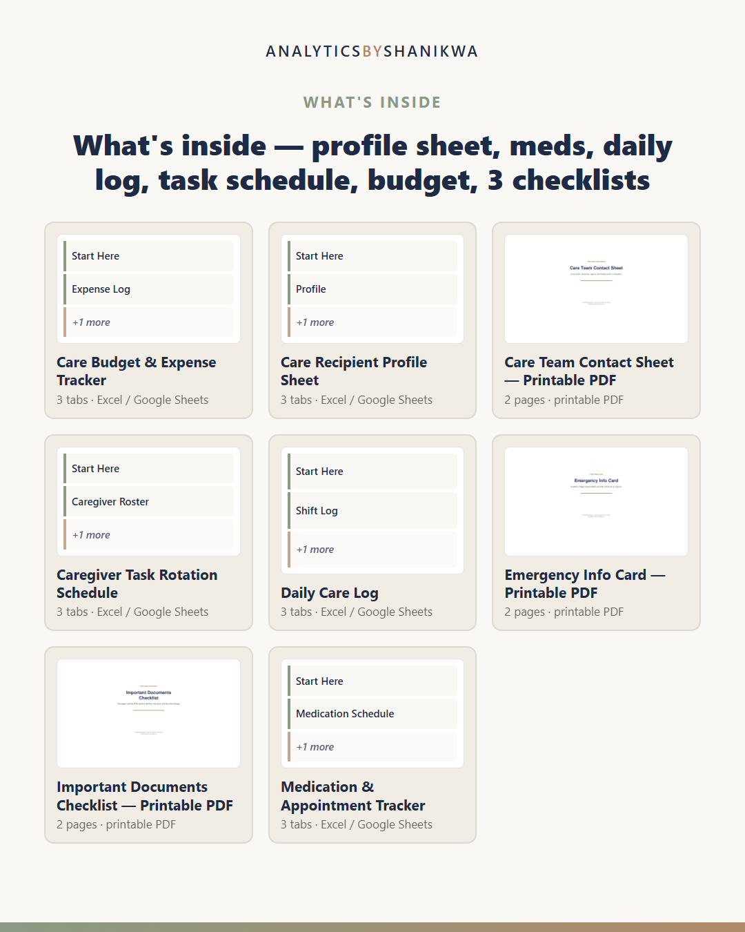 Caregiver & Elder Care Binder — the files you download