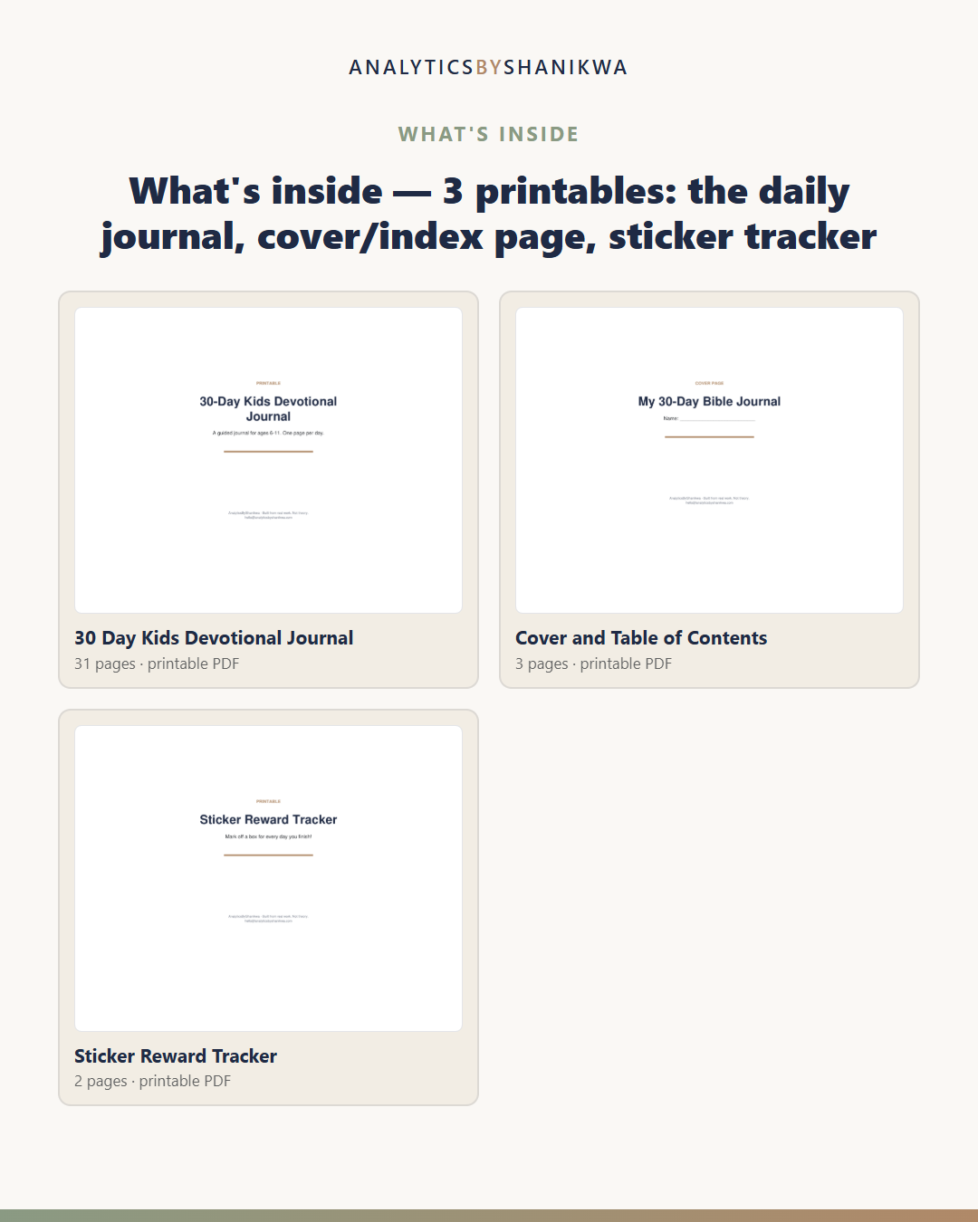 Kids Daily Devotional Journal — the files you download