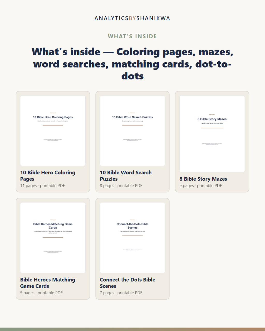 Bible Heroes Activity Pack — the files you download