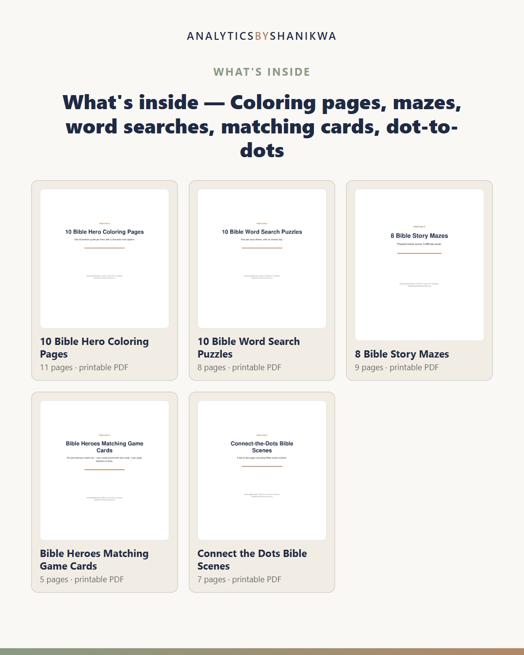 Bible Heroes Activity Pack — the files you download