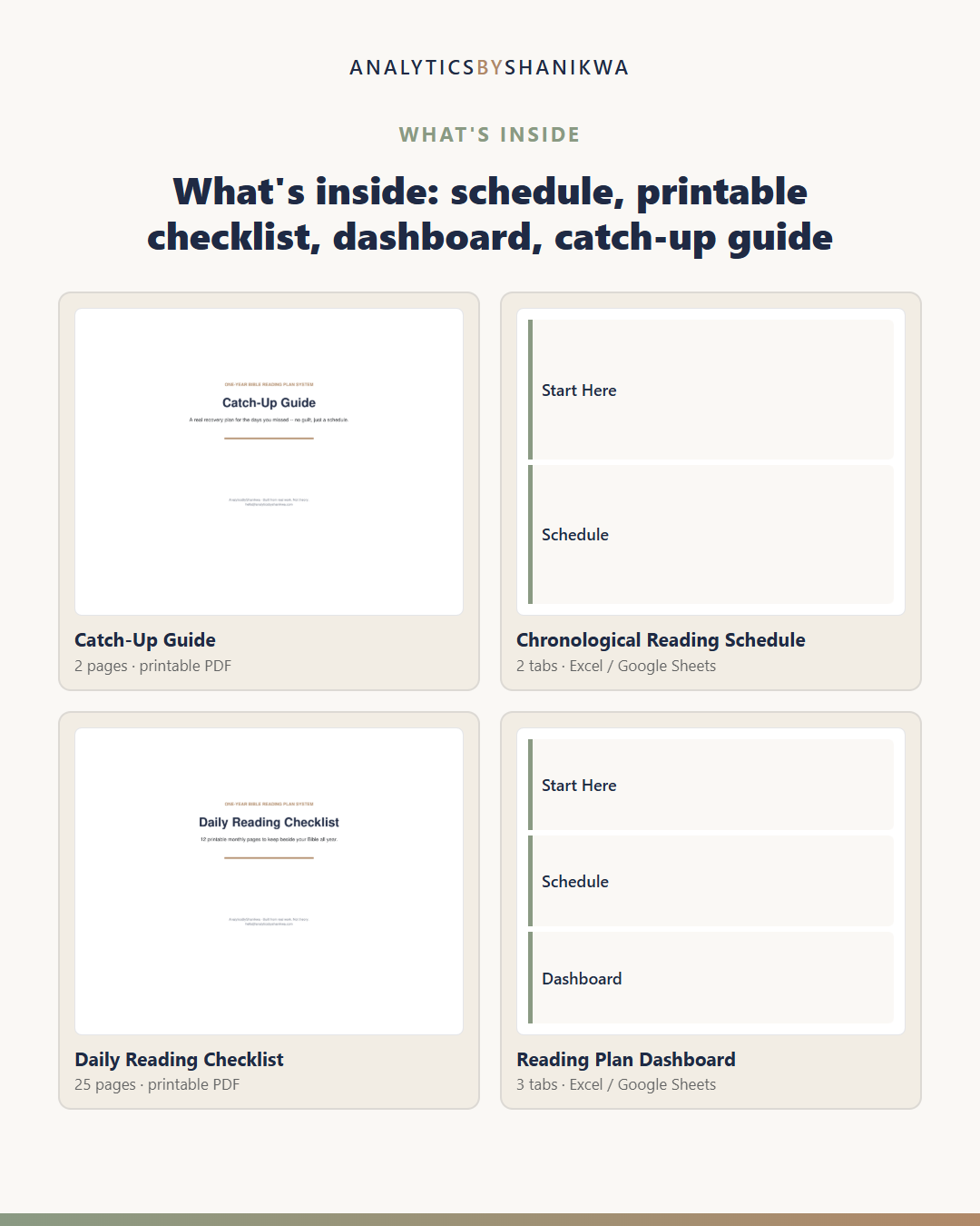 One-Year Bible Reading Plan System — the files you download