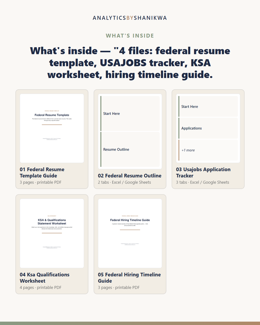 Federal & Government Job Application System — the files you download