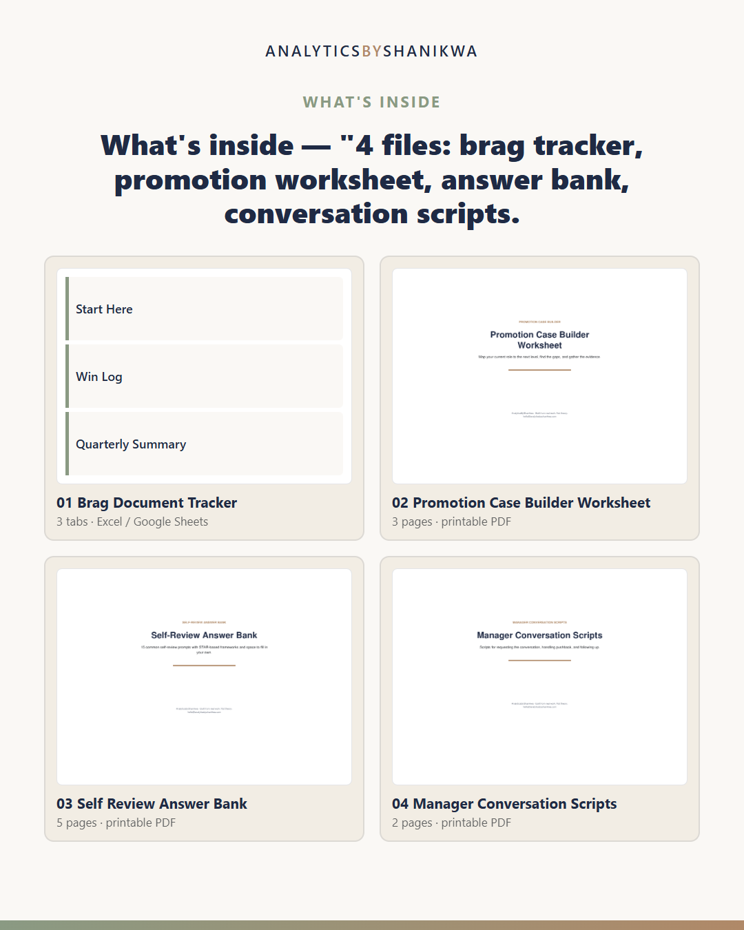 Performance Review & Promotion Case Builder — the files you download