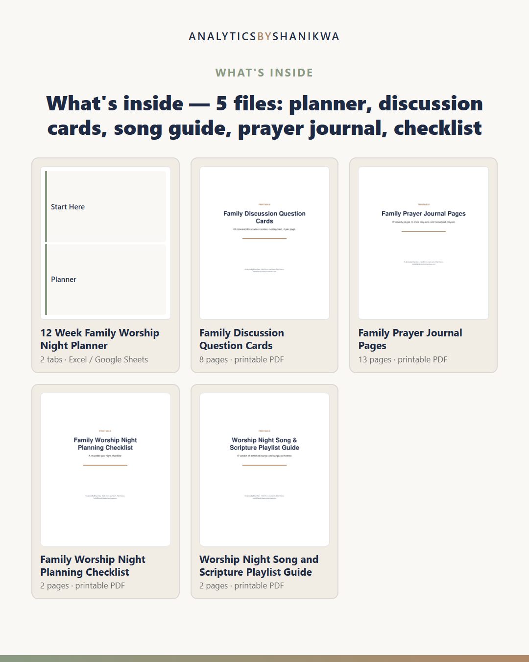 Family Worship Night Kit — the files you download