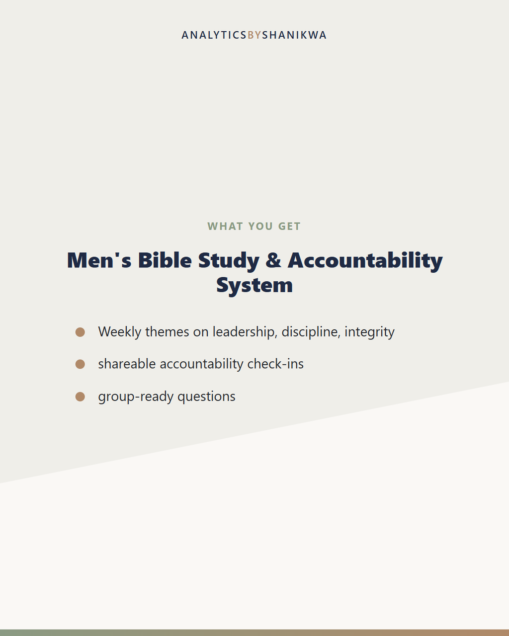 Men's Bible Study & Accountability System — what's included