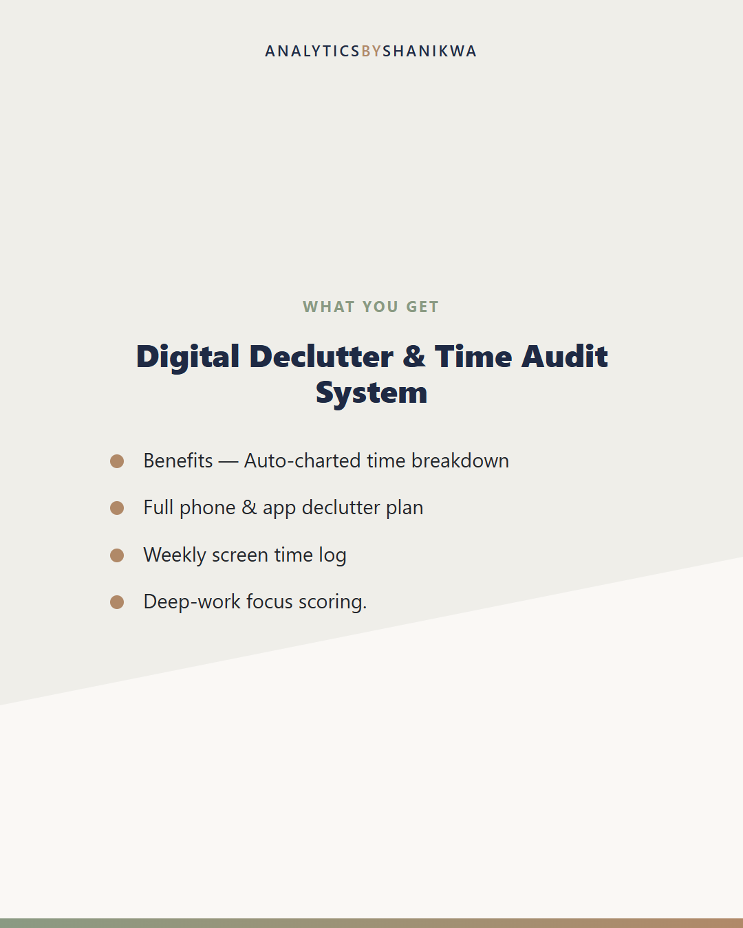 Digital Declutter & Time Audit System — what's included