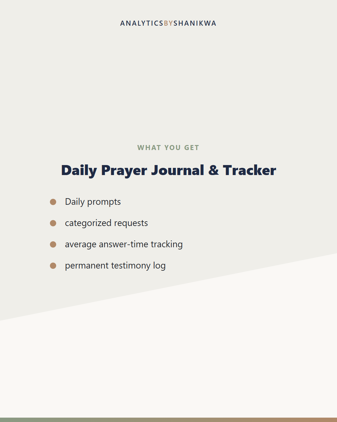 Daily Prayer Journal & Tracker — what's included