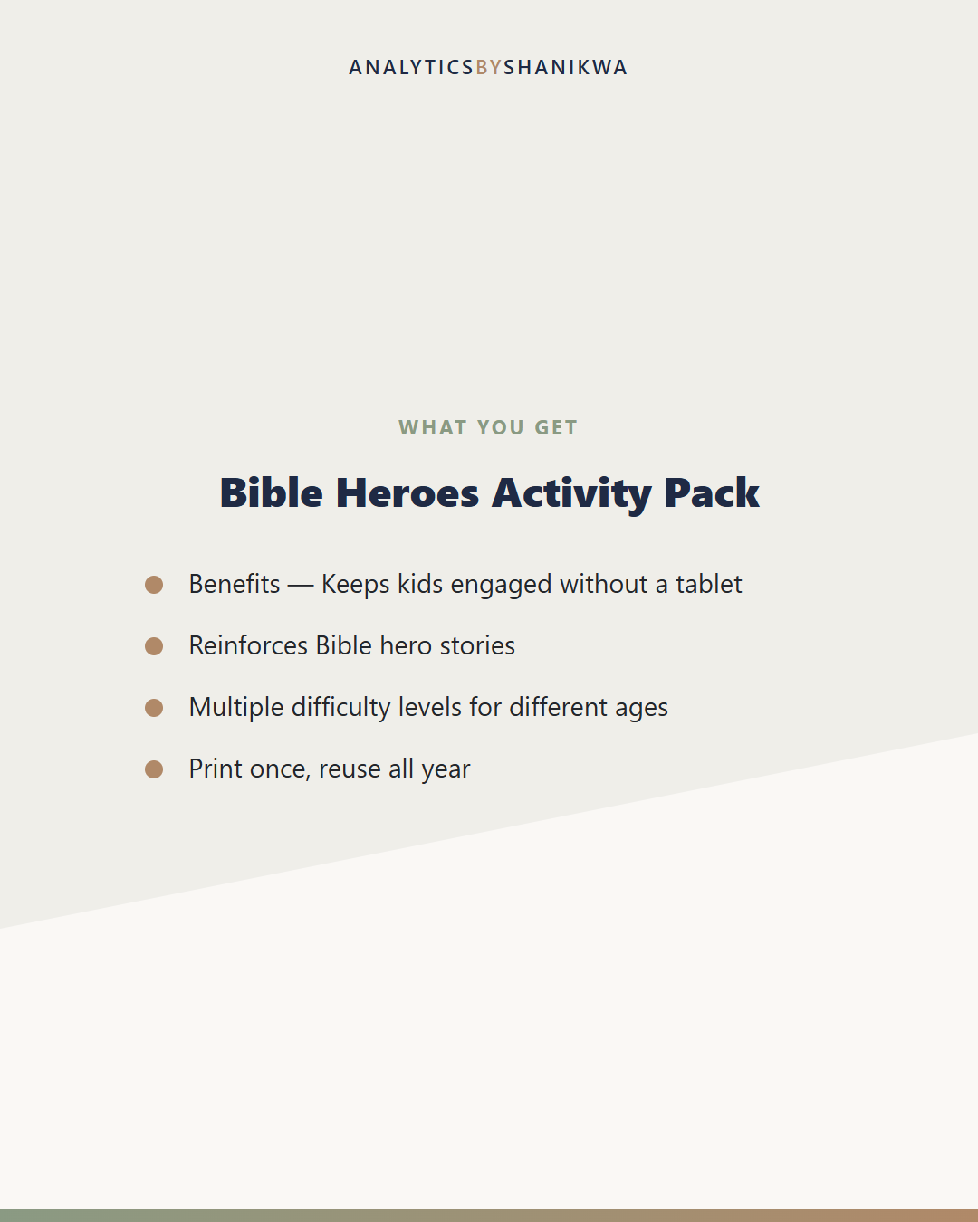 Bible Heroes Activity Pack — what's included