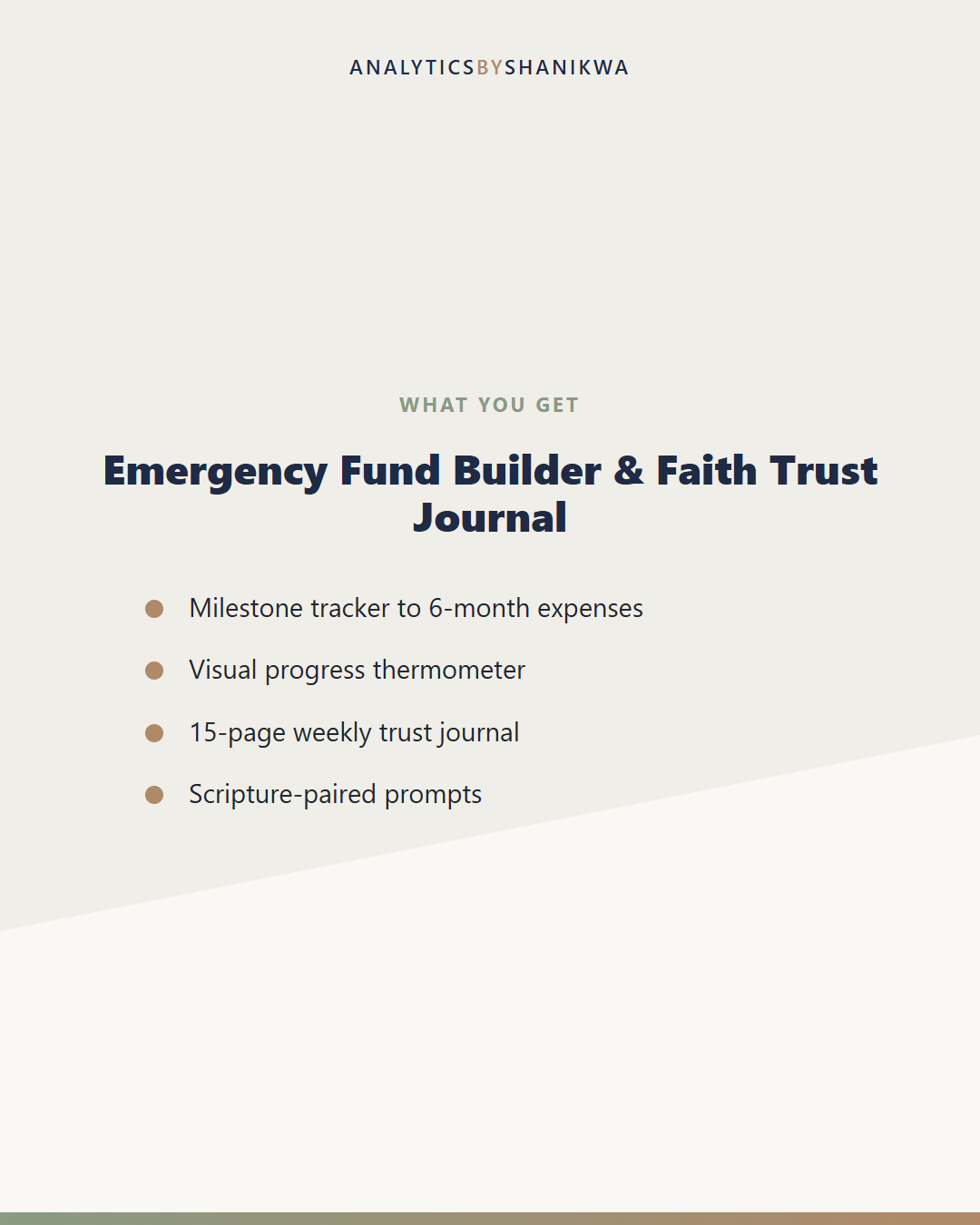Emergency Fund Builder & Faith Trust Journal — what's included