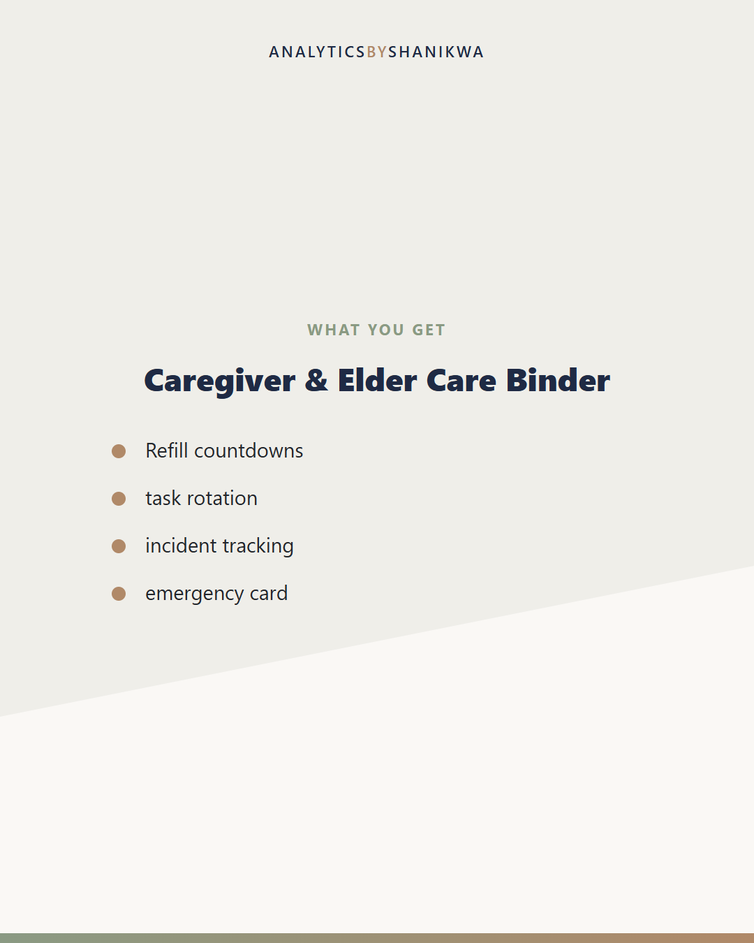 Caregiver & Elder Care Binder — what's included