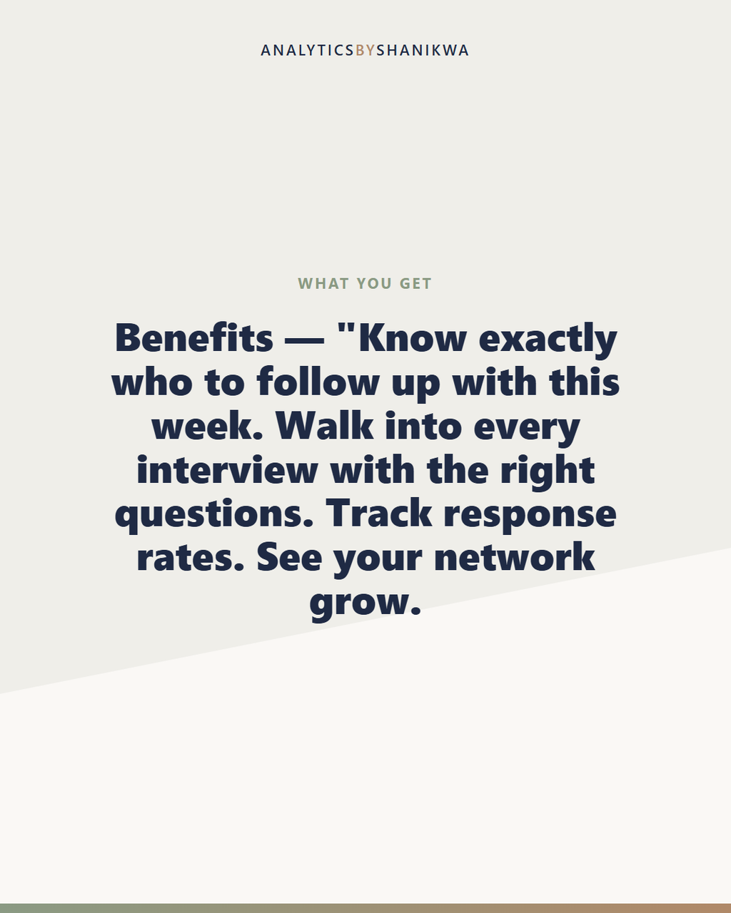 Networking & Informational Interview Tracker — what's included