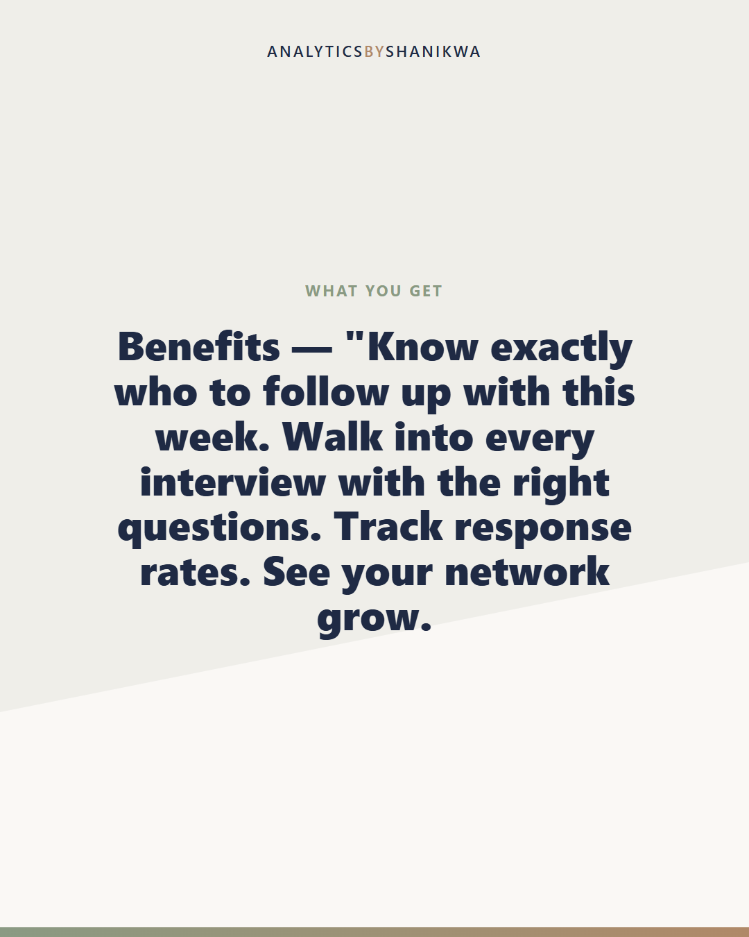 Networking & Informational Interview Tracker — what's included