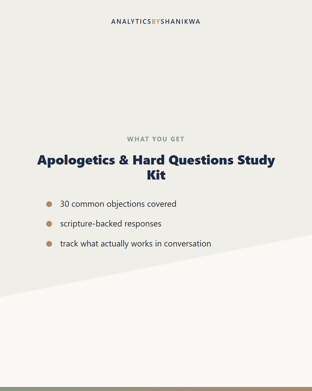 Apologetics & Hard Questions Study Kit — what's included