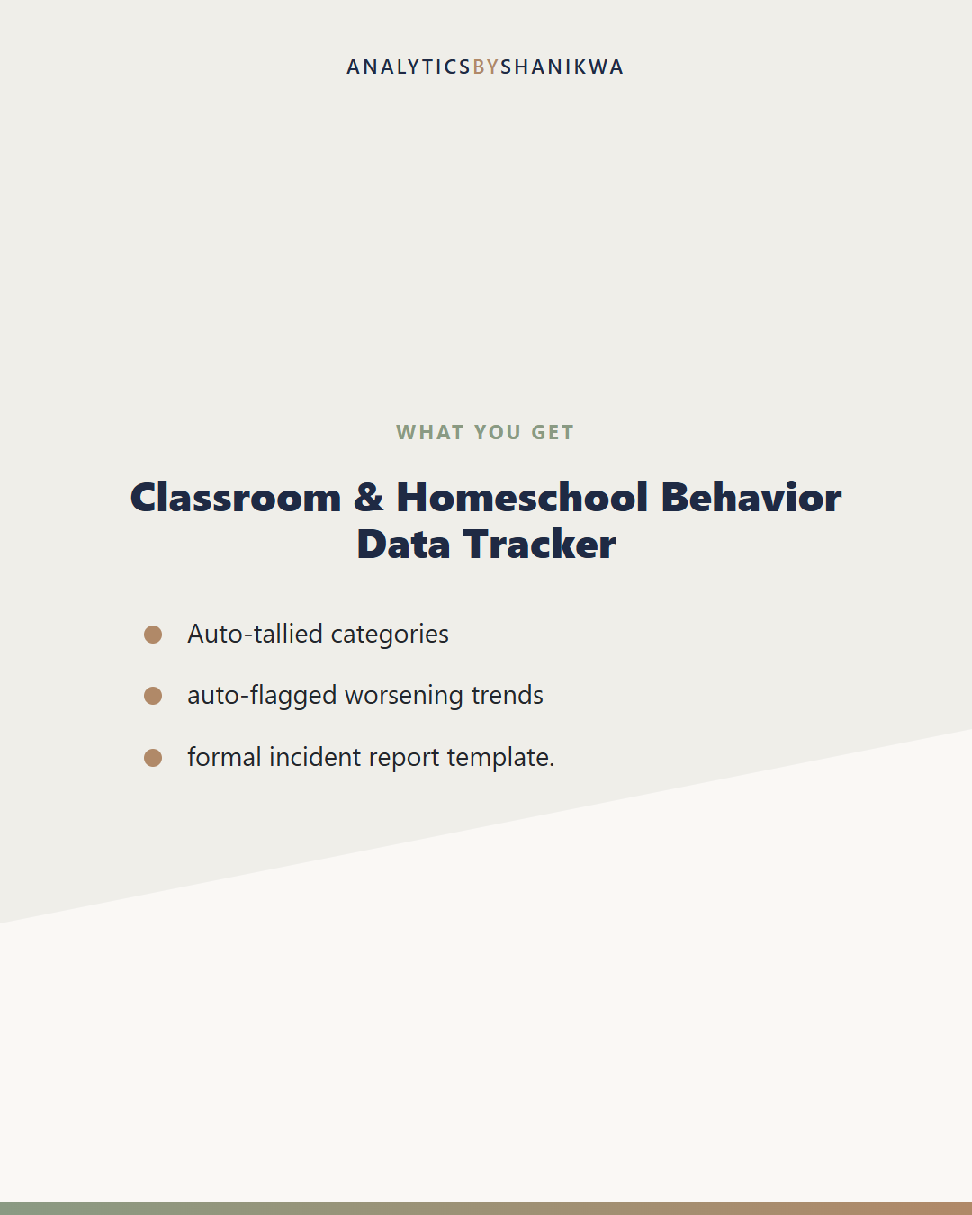 Classroom & Homeschool Behavior Data Tracker — what's included