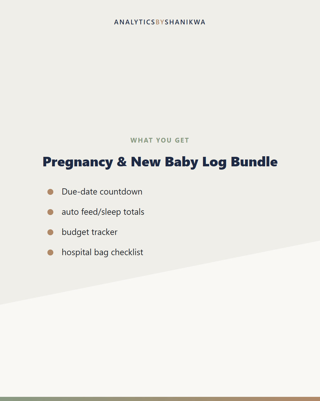 Pregnancy & New Baby Log Bundle — what's included