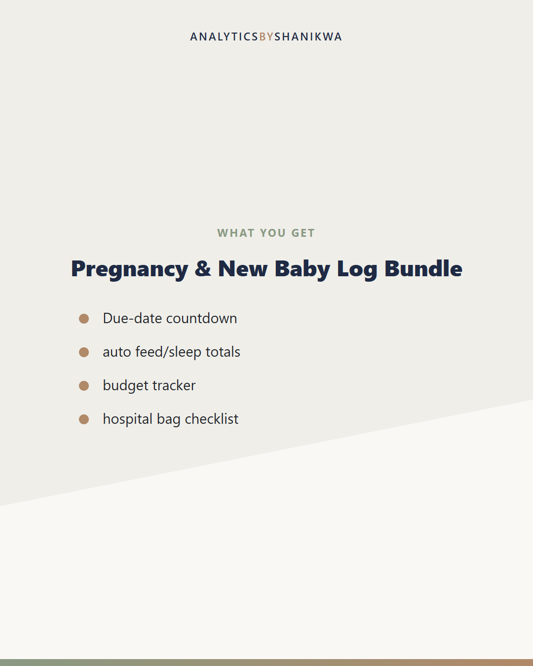 Pregnancy & New Baby Log Bundle — what's included