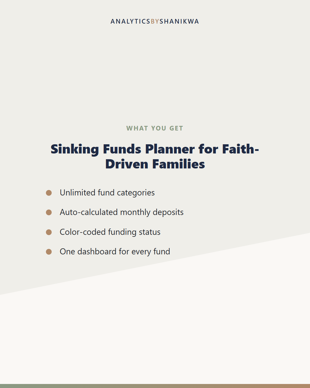 Sinking Funds Planner for Faith-Driven Families — what's included