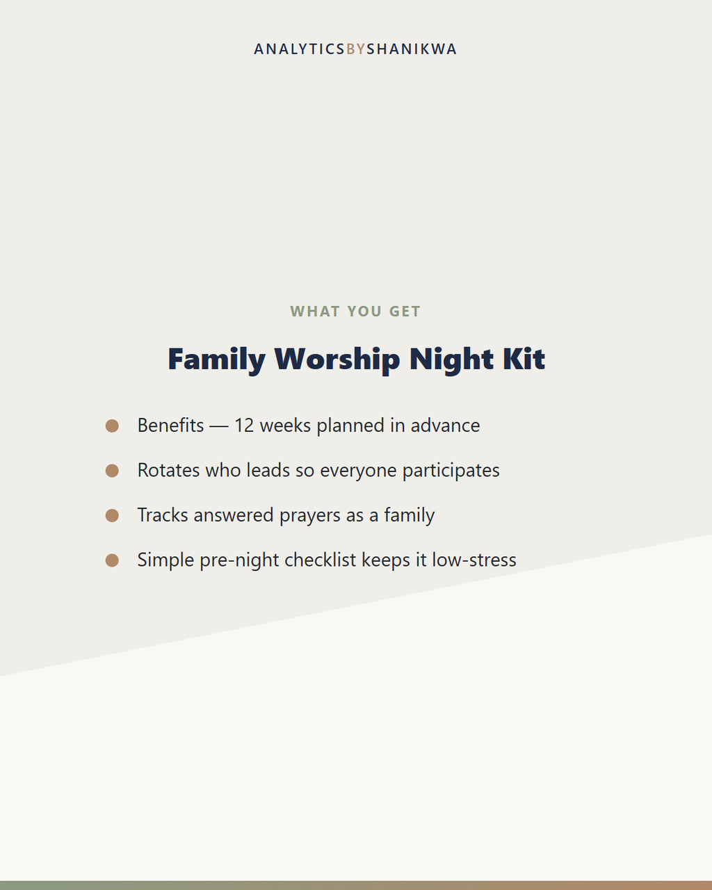 Family Worship Night Kit — what's included