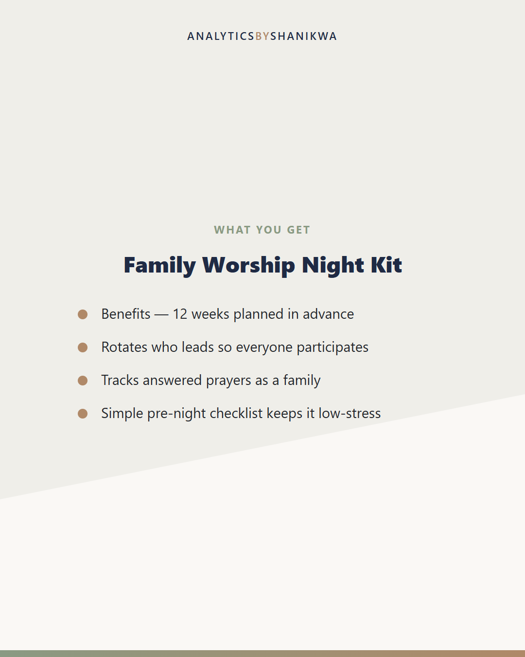 Family Worship Night Kit — what's included