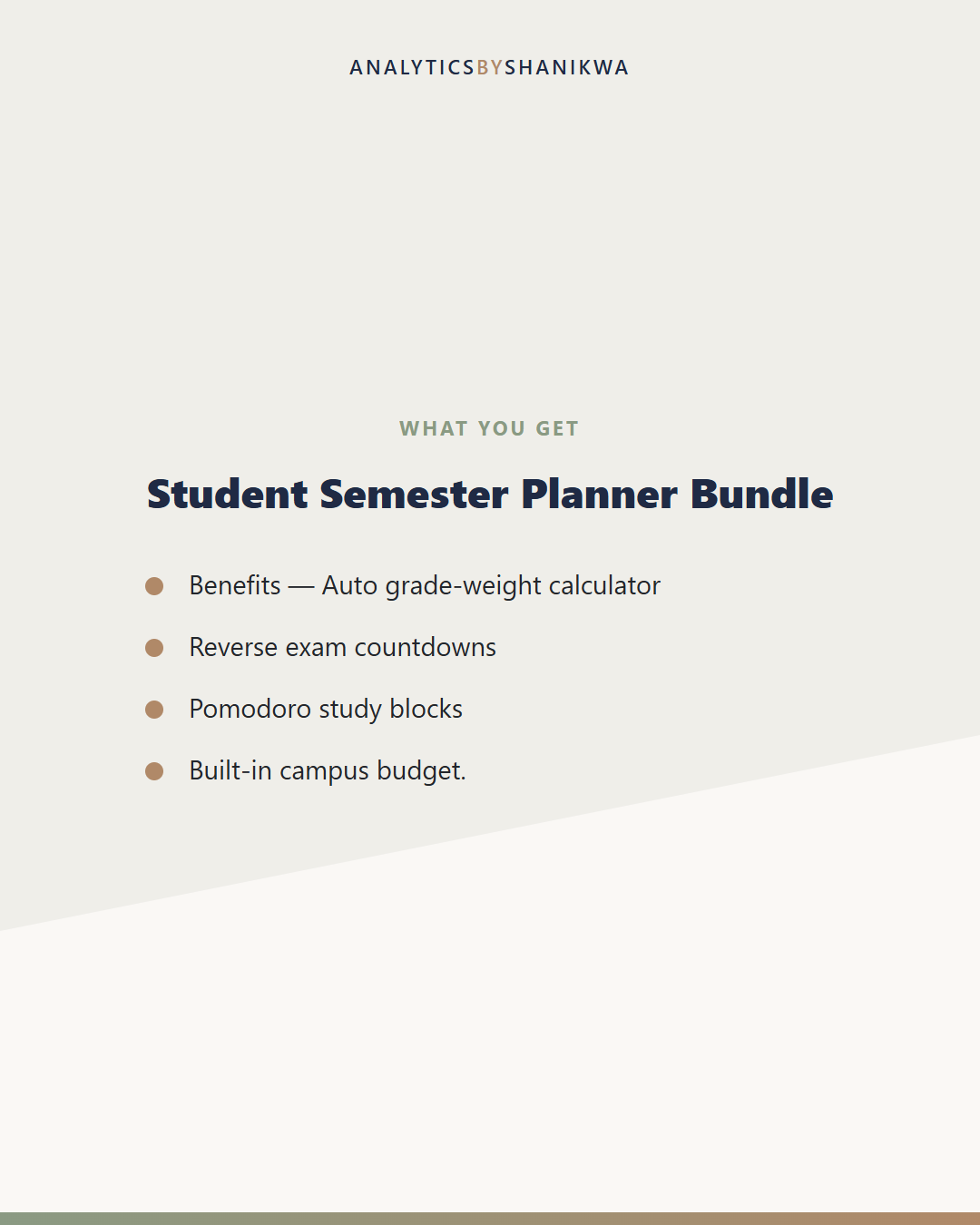 Student Semester Planner Bundle — what's included