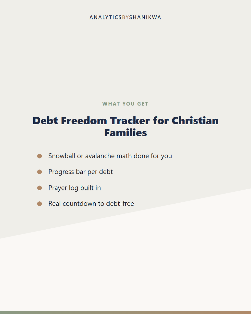 Debt Freedom Tracker for Christian Families — what's included