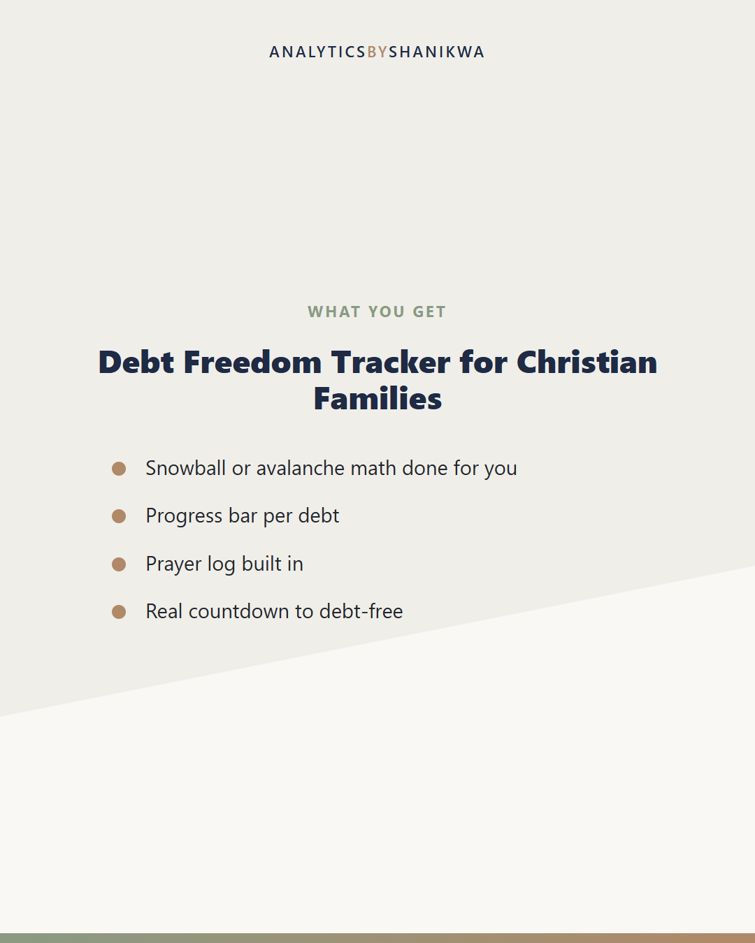 Debt Freedom Tracker for Christian Families — what's included