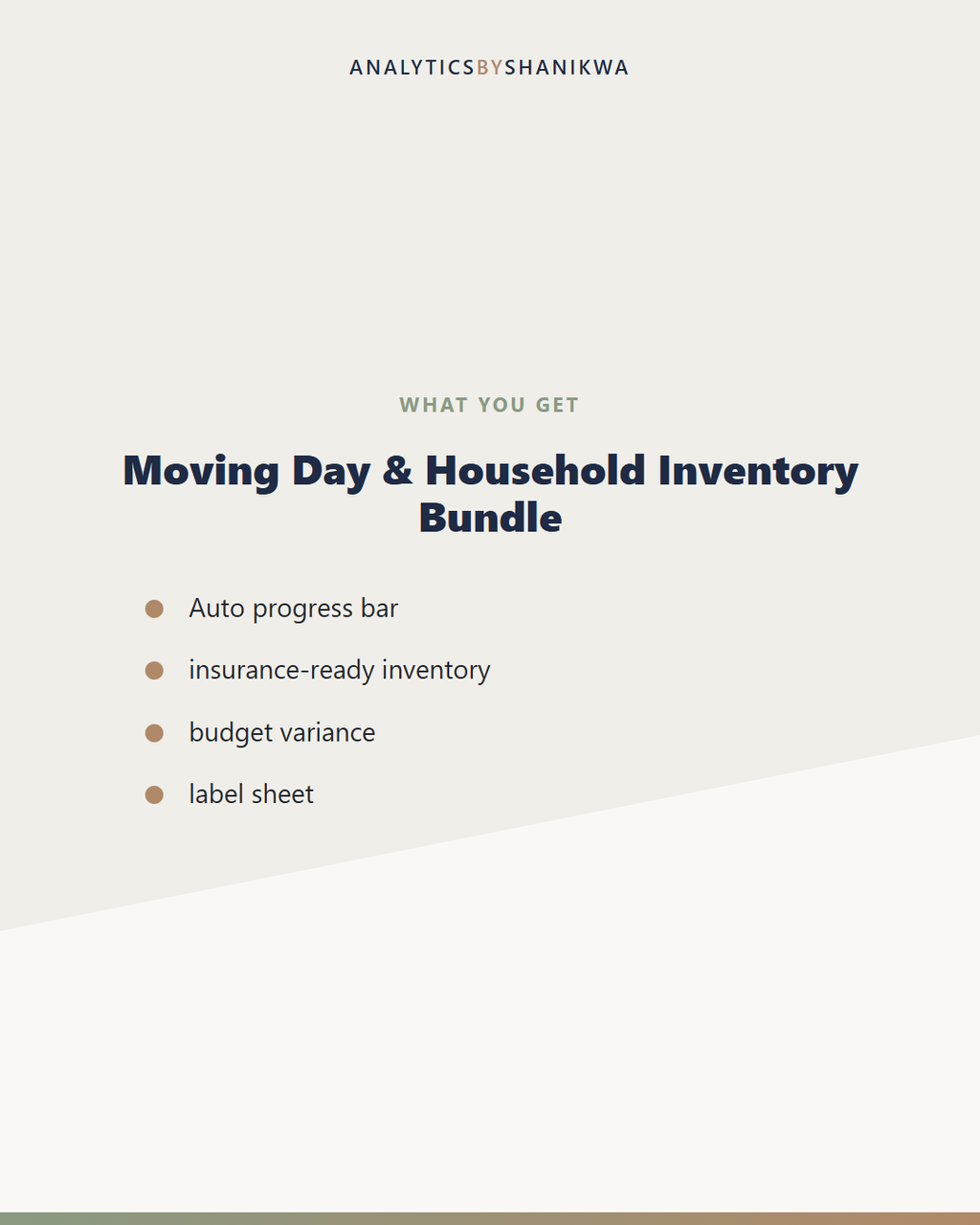 Moving Day & Household Inventory Bundle — what's included