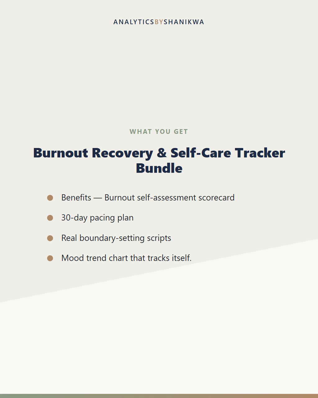 Burnout Recovery & Self-Care Tracker Bundle — what's included