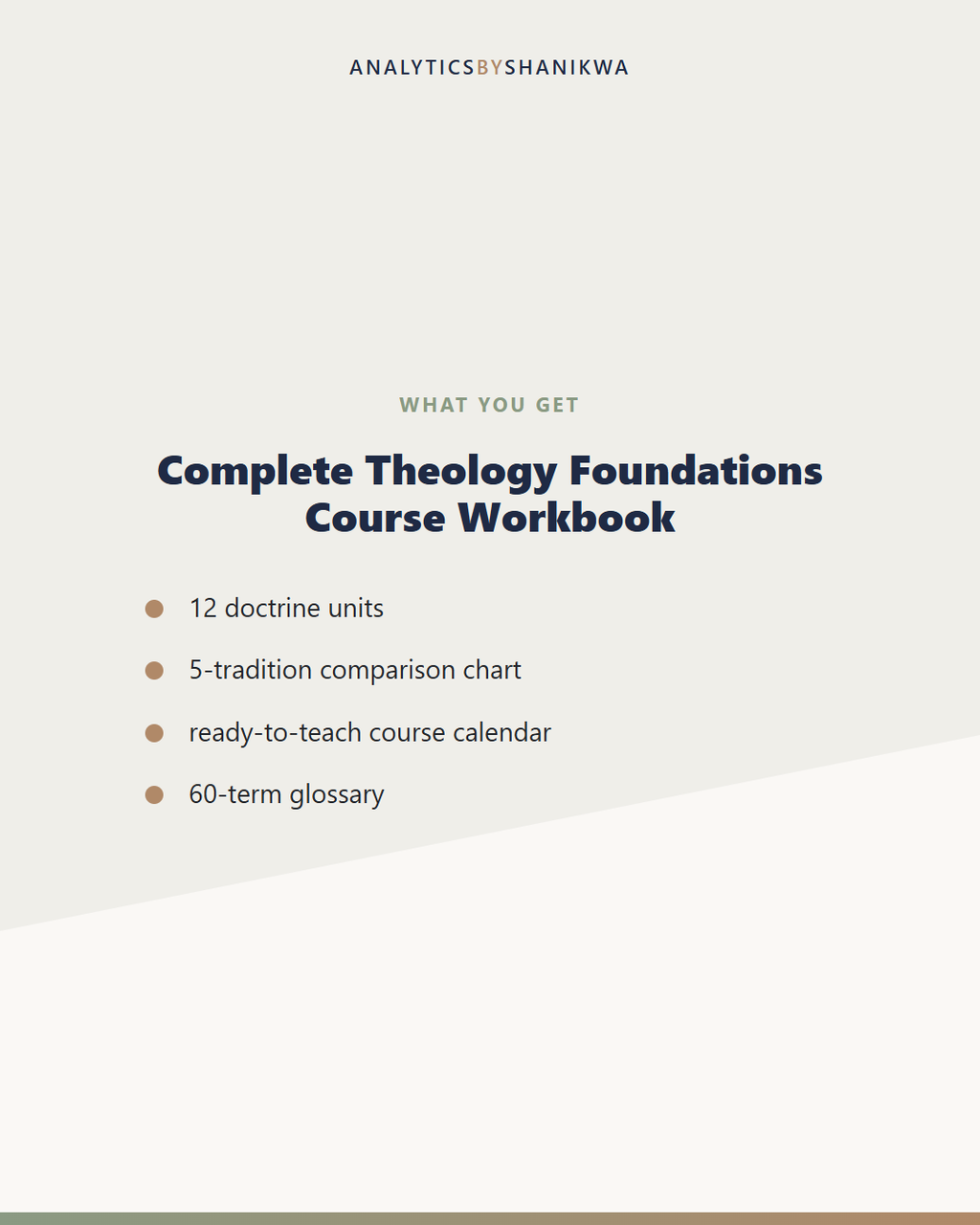 Complete Theology Foundations Course Workbook — what's included