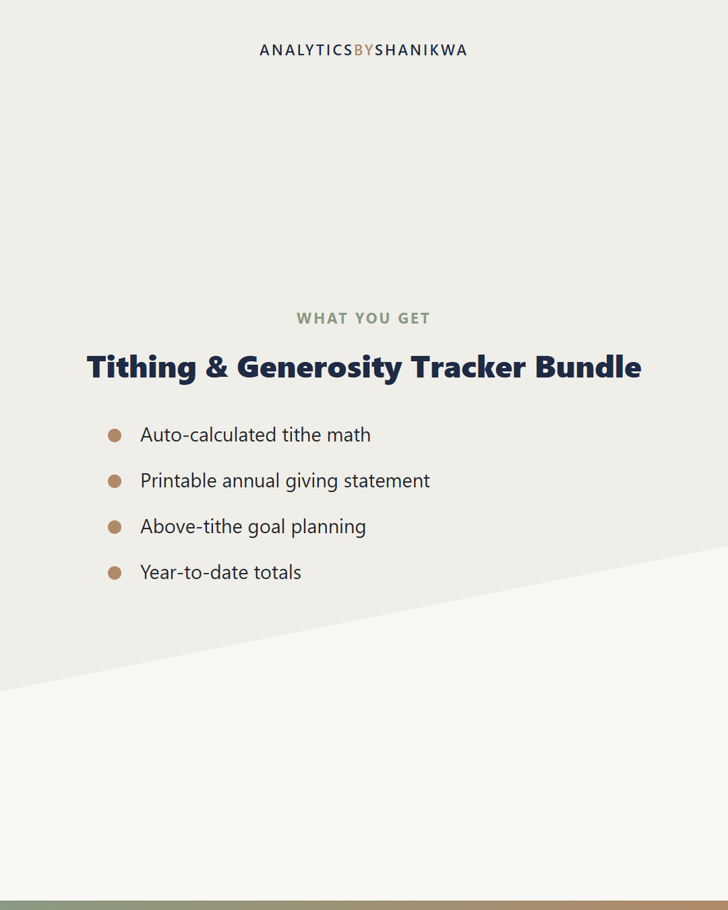 Tithing & Generosity Tracker Bundle — what's included