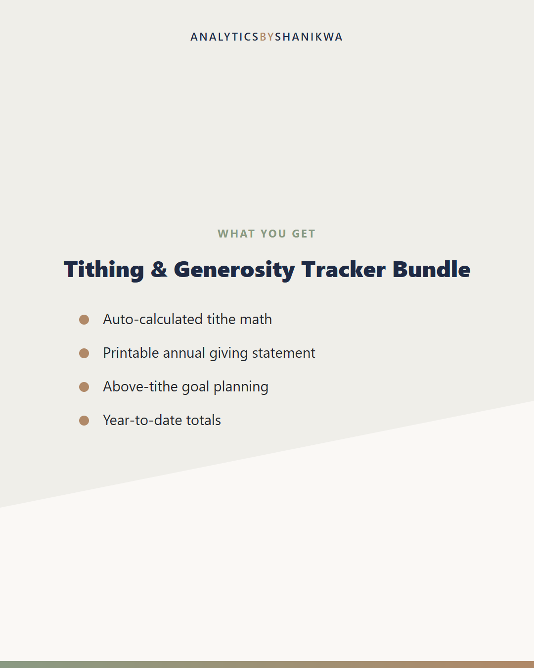 Tithing & Generosity Tracker Bundle — what's included