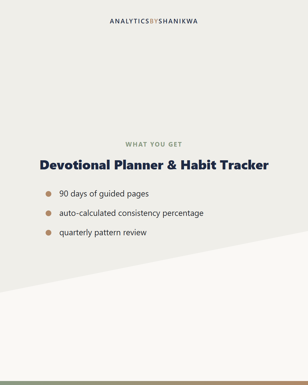 Devotional Planner & Habit Tracker — what's included