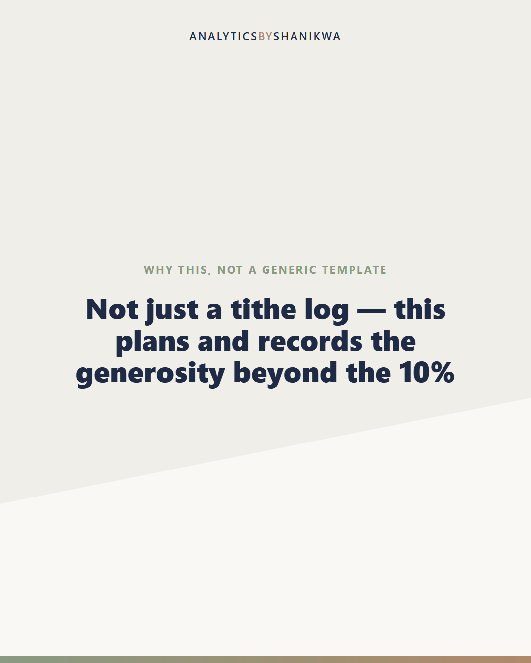 Generosity Goals & Giving Legacy Planner — why this is different