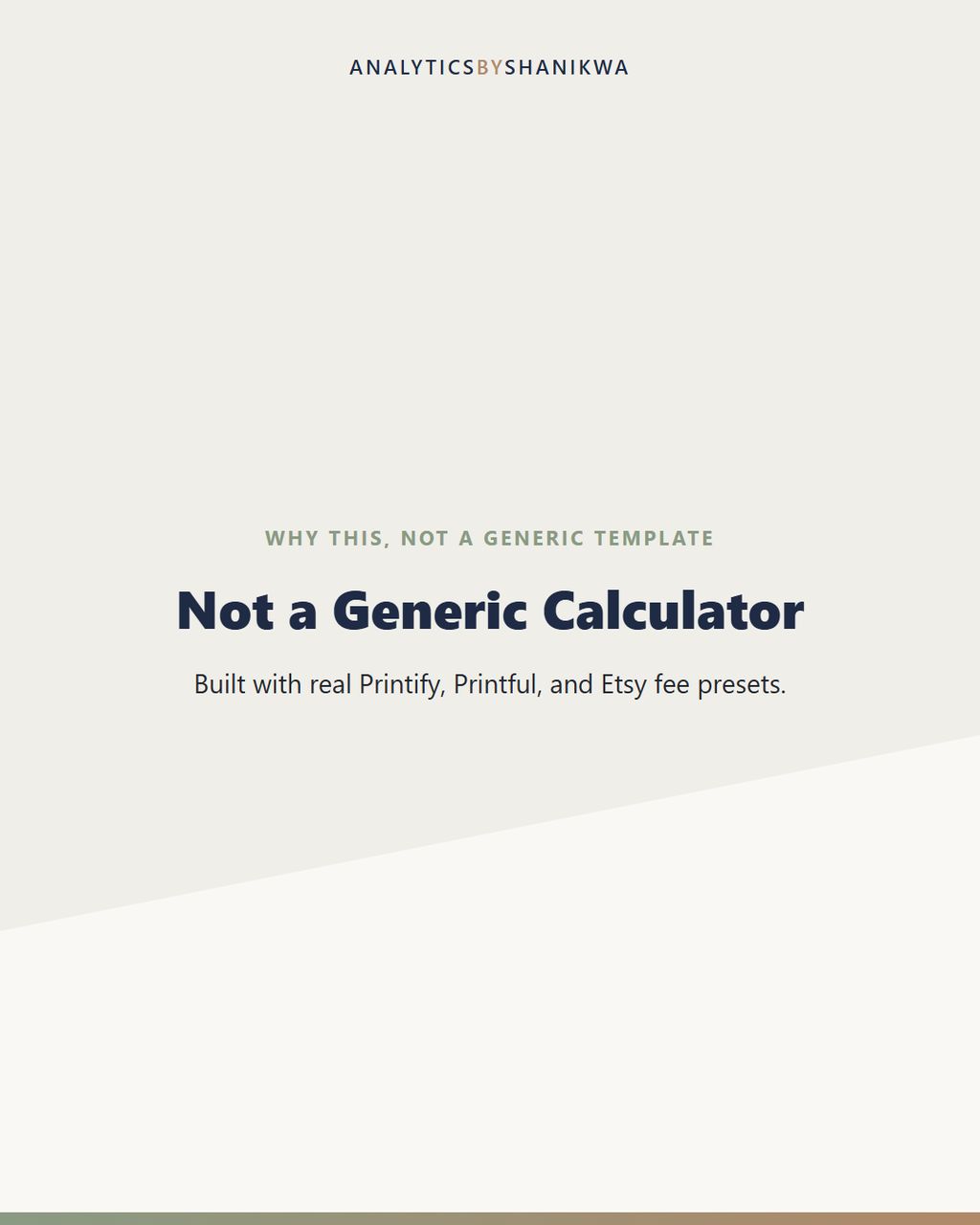 Print-on-Demand Profit Calculator Bundle — why this is different