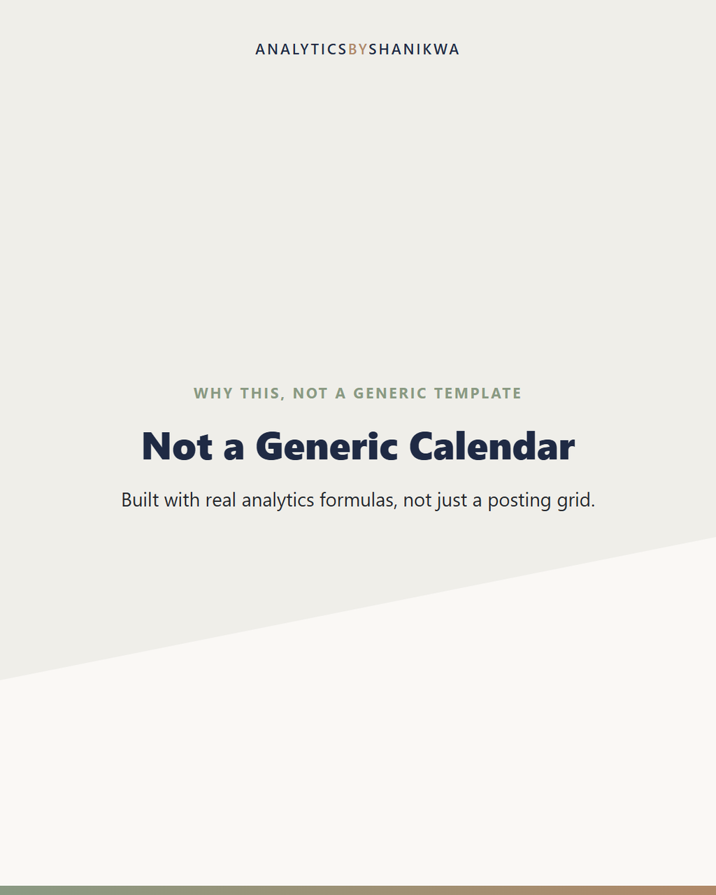 Content Calendar with Analytics for Creators — why this is different