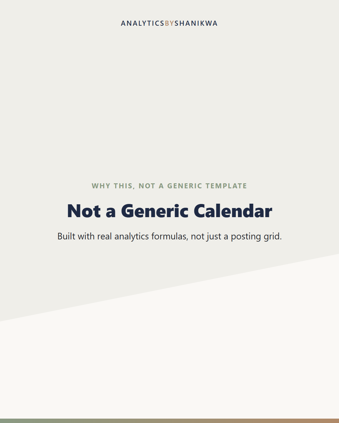Content Calendar with Analytics for Creators — why this is different