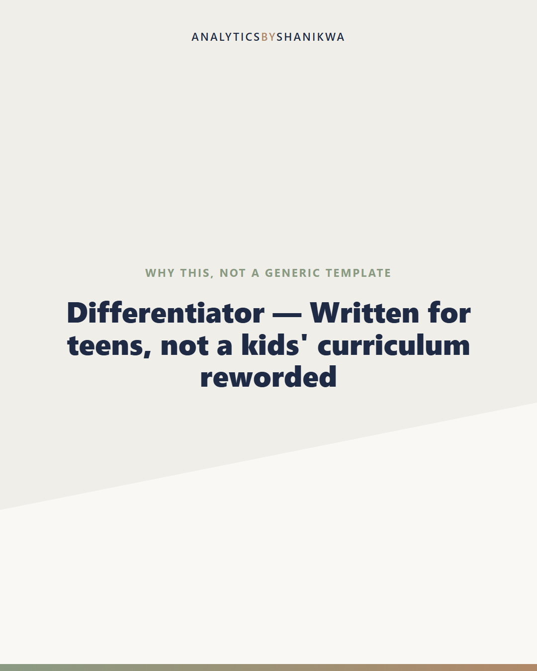 Teen Discipleship Study Guide — why this is different
