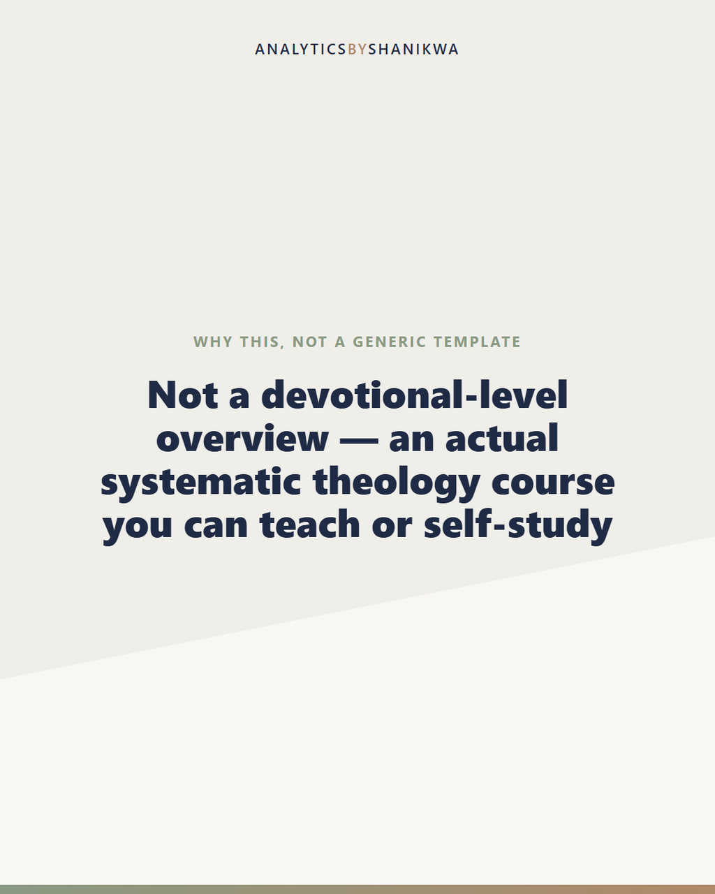 Complete Theology Foundations Course Workbook — why this is different