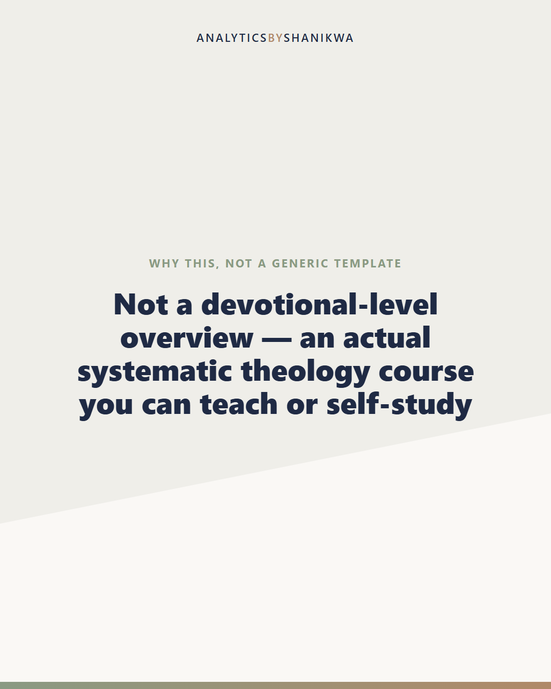 Complete Theology Foundations Course Workbook — why this is different