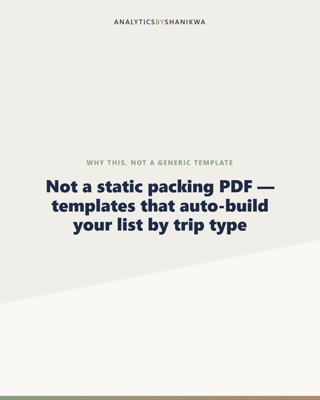 Travel Planner Dashboard — why this is different