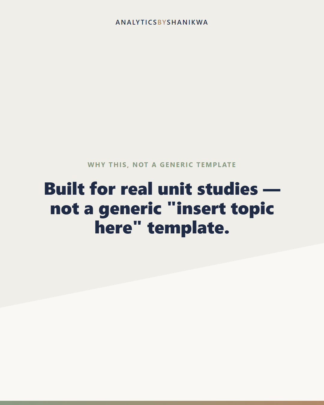 Unit Study Planner System — why this is different