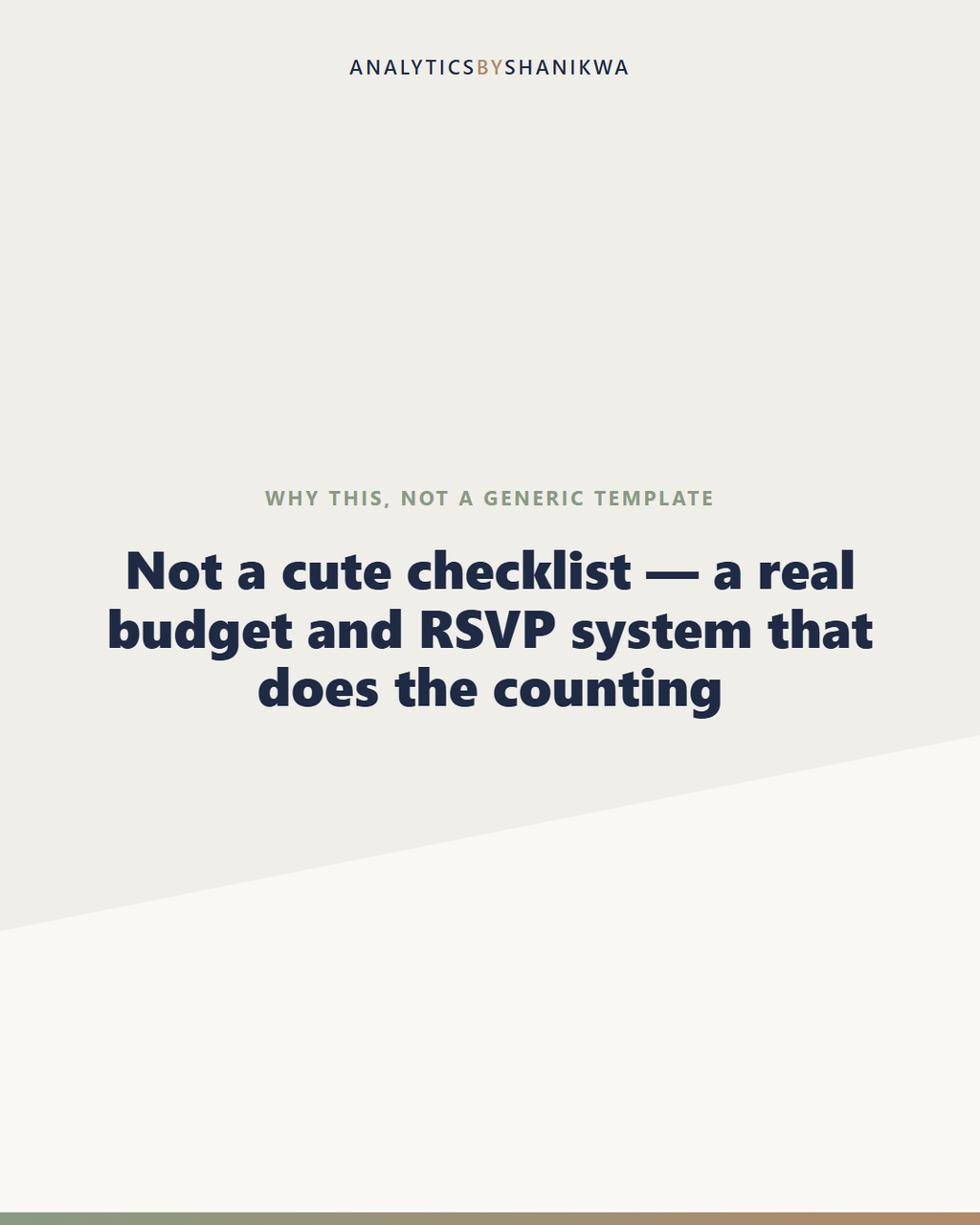 Wedding Planner & Budget Bundle — why this is different