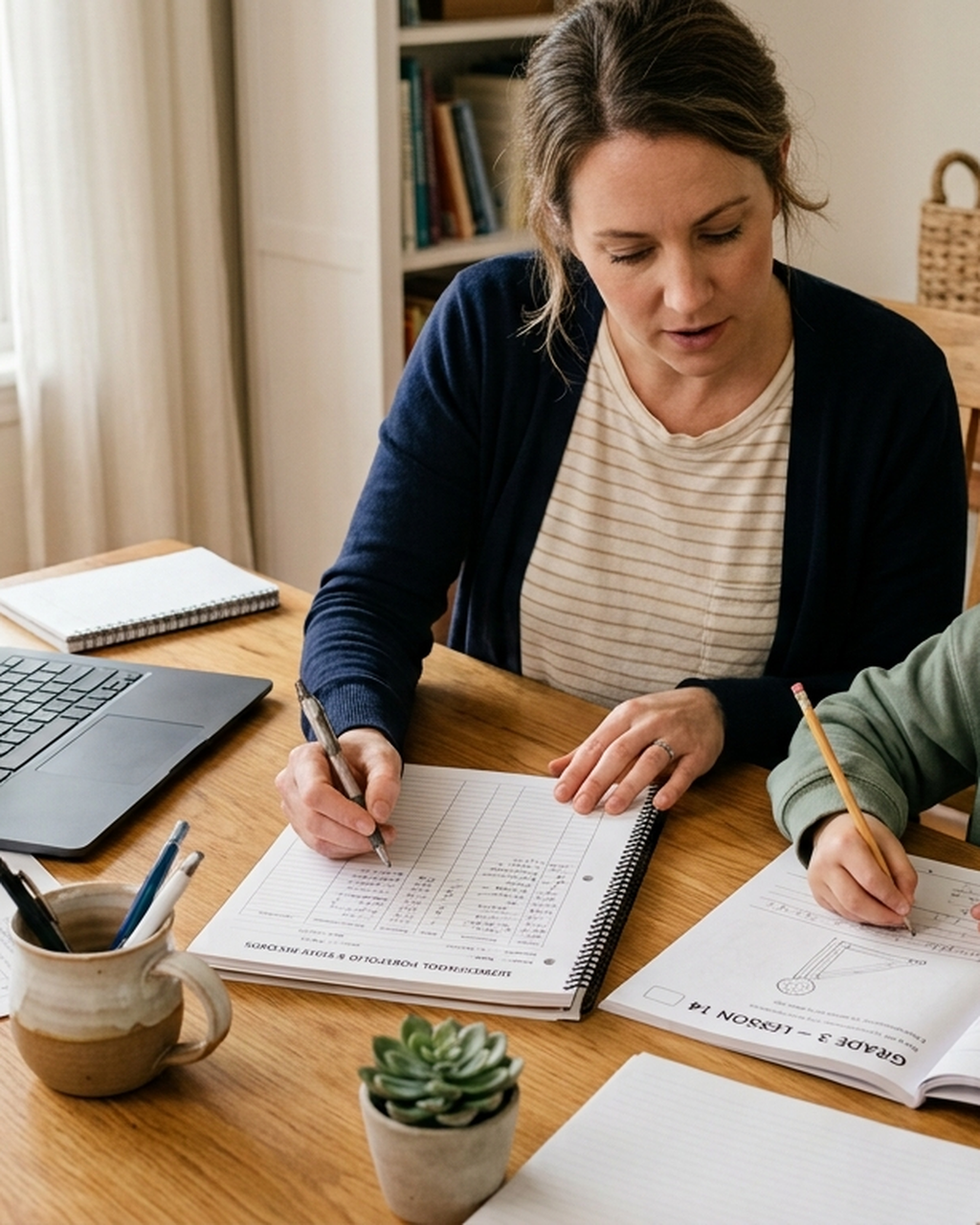 Homeschool State Compliance & Portfolio Record Keeper — in use at home