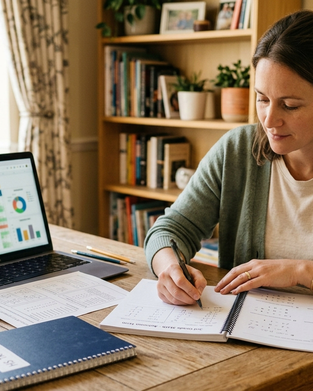 Homeschool Teacher Gradebook & Report Card System — in use at home