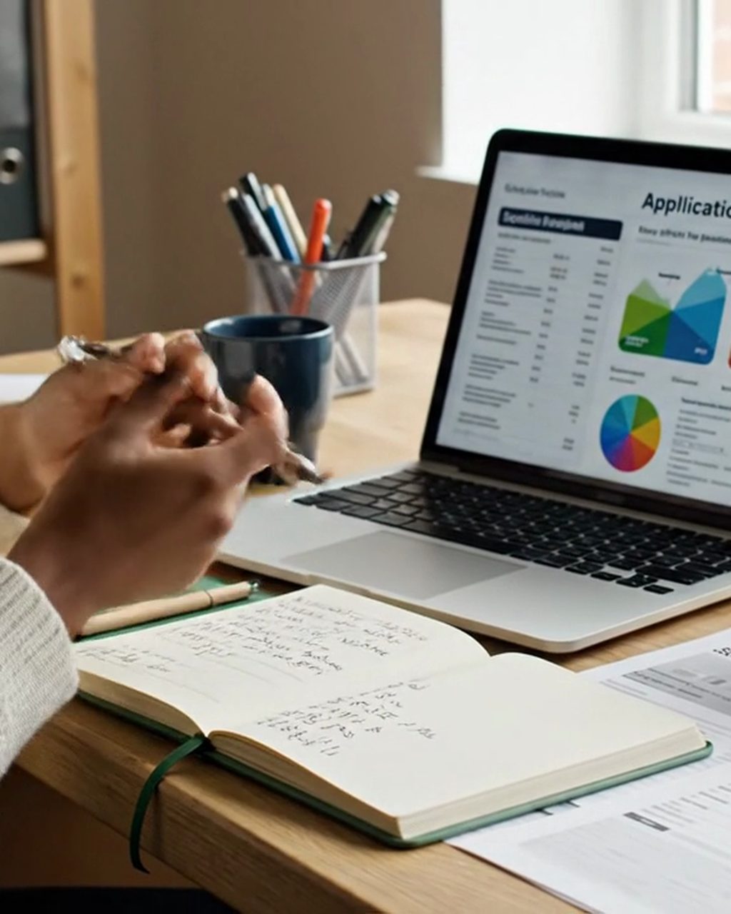 Career Change at 40+ Planner — in use at home