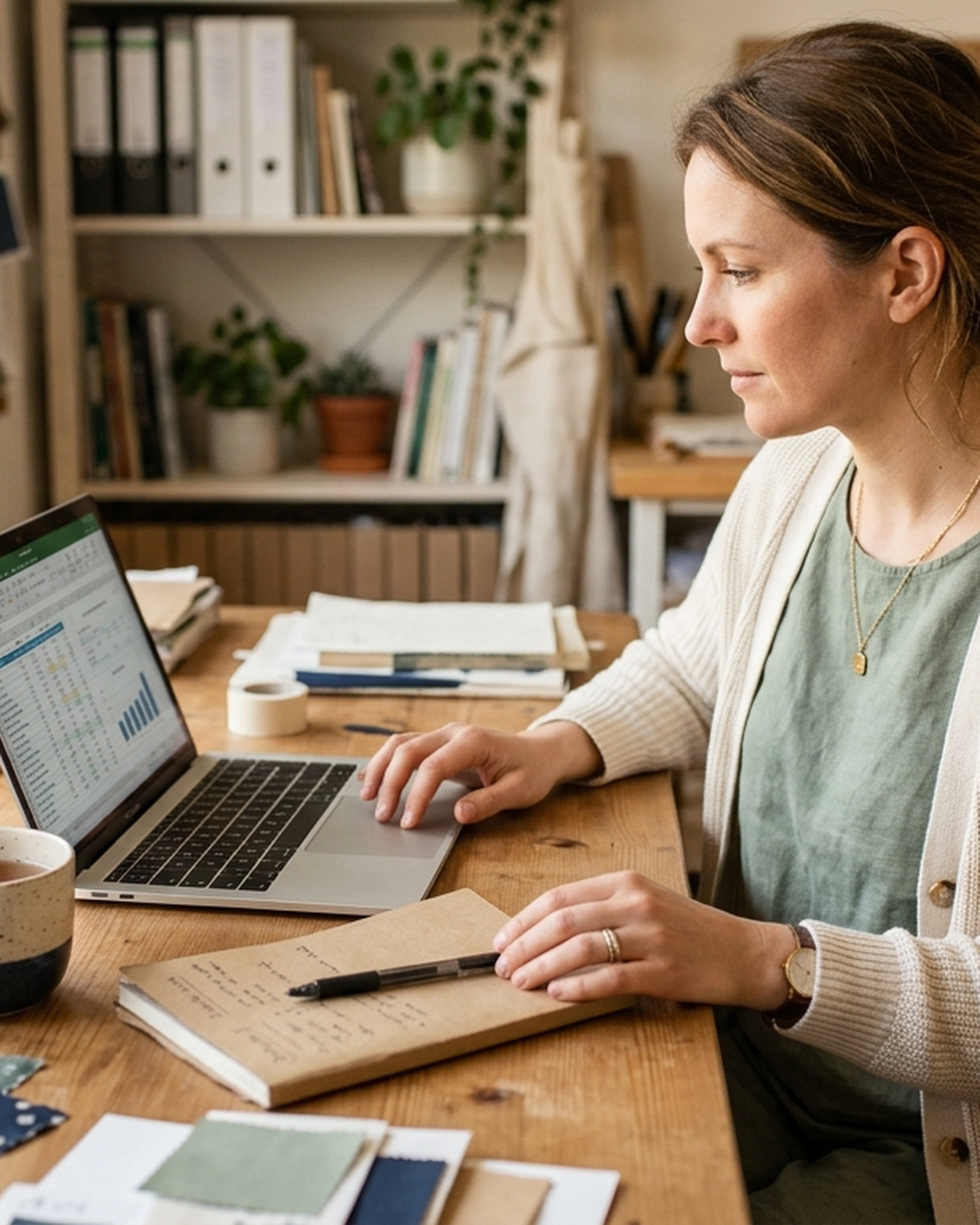 Print-on-Demand Profit Calculator Bundle — in use at home